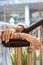 تحميل الصورة في عارض المعرض, Zigzag Diamond Pears with Droplets Bracelet - HIBA JABER
