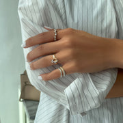 Zigzag Pear Diamond Droplet Ring - HIBA JABER