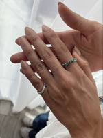 Load image into Gallery viewer, Zigzag Pear Green Emeralds Droplet Ring - HIBA JABER