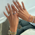 Load image into Gallery viewer, Zigzag Pear Pink Sapphire Droplet Ring - HIBA JABER
