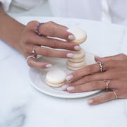 Zigzag Pear Purple Amethyst Droplet Ring - HIBA JABER